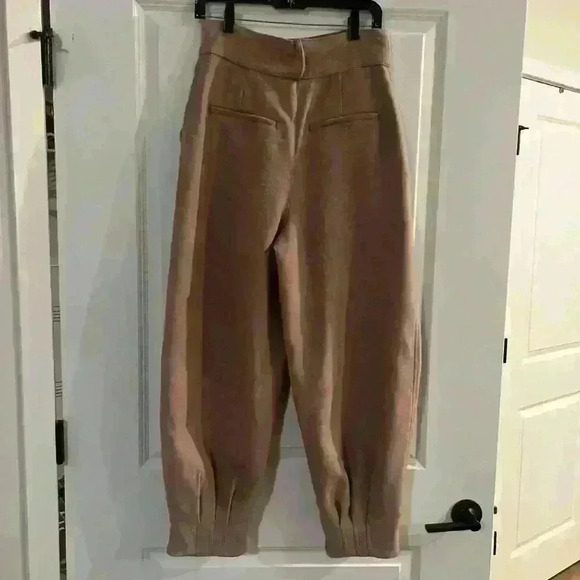 NWT Anthropologie Free People women's Tan Brushed balloon trouser pants Size - 8 - Picture 2 of 7